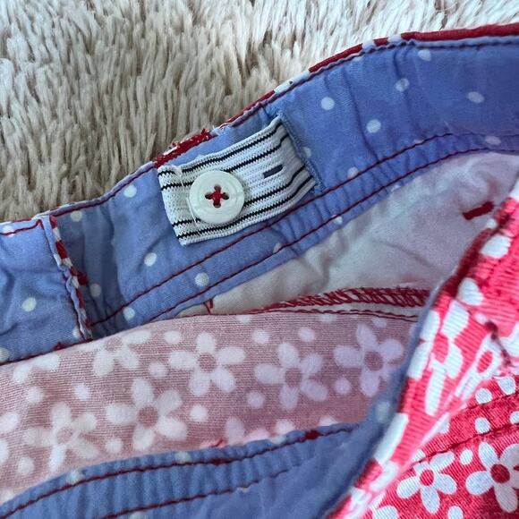 Cute Mini Boden Red Floral-Print Cropped Capri Length Pants Size: 9Y - Picture 10 of 15